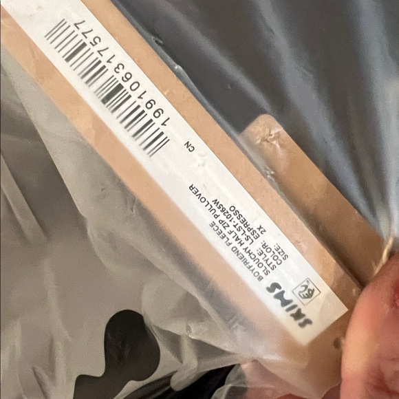 SKIMS Slouchy Half Zip Pullover, 2XL NWT - Picture 8 of 8